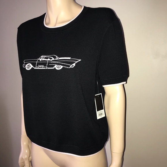 Juicy Couture Womens Black Classic Car Logo Top XL - Picture 2 of 4